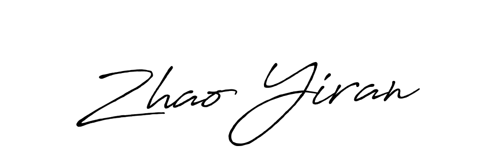 Create a beautiful signature design for name Zhao Yiran. With this signature (Antro_Vectra_Bolder) fonts, you can make a handwritten signature for free. Zhao Yiran signature style 7 images and pictures png