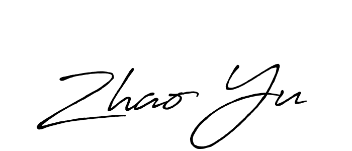 Create a beautiful signature design for name Zhao Yu. With this signature (Antro_Vectra_Bolder) fonts, you can make a handwritten signature for free. Zhao Yu signature style 7 images and pictures png
