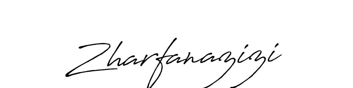 Design your own signature with our free online signature maker. With this signature software, you can create a handwritten (Antro_Vectra_Bolder) signature for name Zharfanazizi. Zharfanazizi signature style 7 images and pictures png