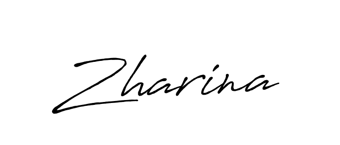 Similarly Antro_Vectra_Bolder is the best handwritten signature design. Signature creator online .You can use it as an online autograph creator for name Zharina. Zharina signature style 7 images and pictures png