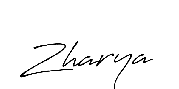 Also You can easily find your signature by using the search form. We will create Zharya name handwritten signature images for you free of cost using Antro_Vectra_Bolder sign style. Zharya signature style 7 images and pictures png