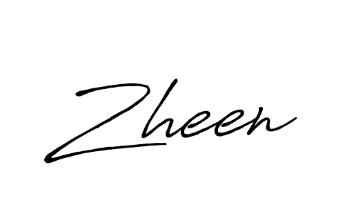 How to make Zheen signature? Antro_Vectra_Bolder is a professional autograph style. Create handwritten signature for Zheen name. Zheen signature style 7 images and pictures png
