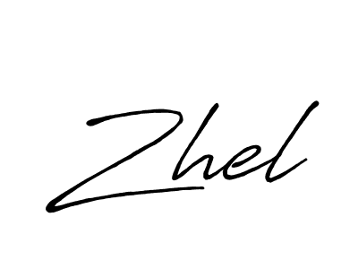 Make a beautiful signature design for name Zhel. With this signature (Antro_Vectra_Bolder) style, you can create a handwritten signature for free. Zhel signature style 7 images and pictures png