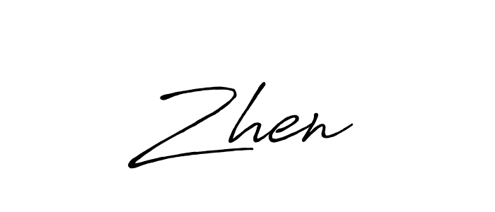 Zhen林 stylish signature style. Best Handwritten Sign (Antro_Vectra_Bolder) for my name. Handwritten Signature Collection Ideas for my name Zhen林. Zhen林 signature style 7 images and pictures png