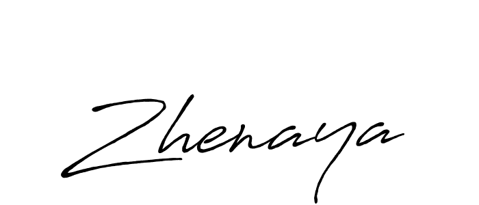 Make a beautiful signature design for name Zhenaya. With this signature (Antro_Vectra_Bolder) style, you can create a handwritten signature for free. Zhenaya signature style 7 images and pictures png