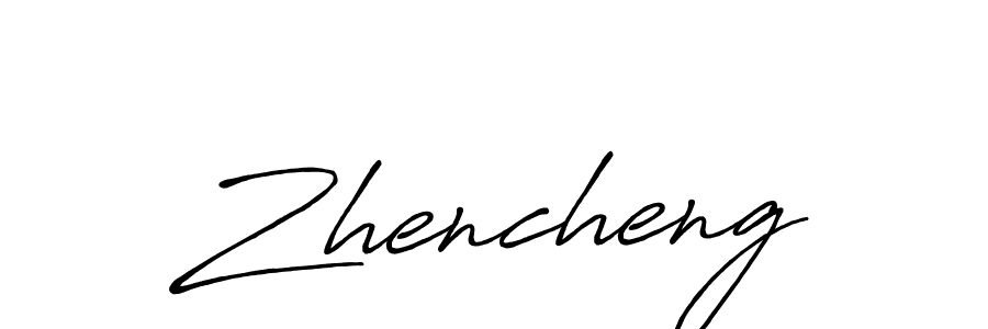 How to make Zhencheng name signature. Use Antro_Vectra_Bolder style for creating short signs online. This is the latest handwritten sign. Zhencheng signature style 7 images and pictures png