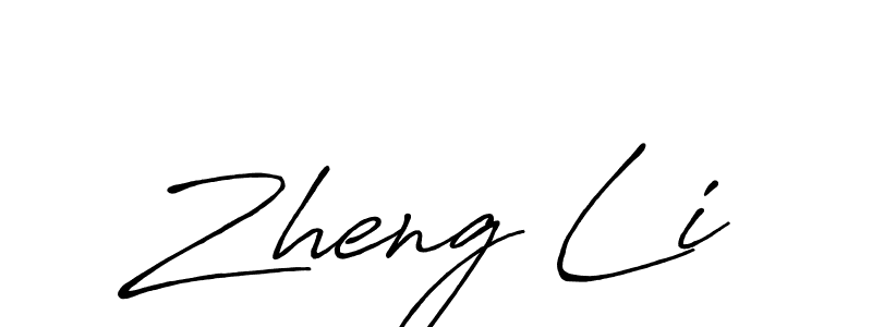 Zheng Li stylish signature style. Best Handwritten Sign (Antro_Vectra_Bolder) for my name. Handwritten Signature Collection Ideas for my name Zheng Li. Zheng Li signature style 7 images and pictures png