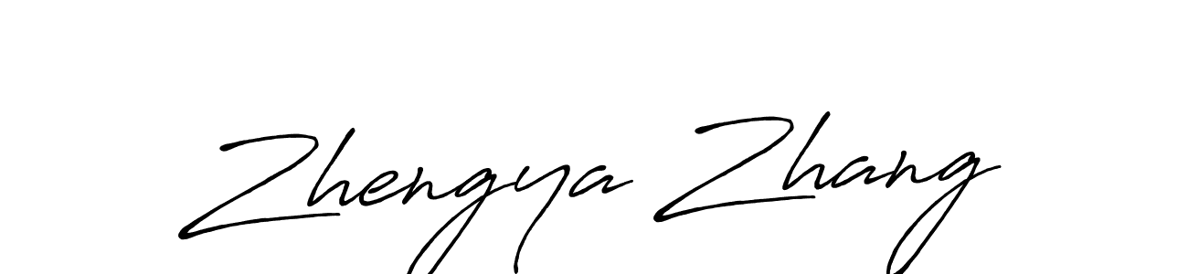Also we have Zhengya Zhang name is the best signature style. Create professional handwritten signature collection using Antro_Vectra_Bolder autograph style. Zhengya Zhang signature style 7 images and pictures png