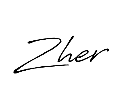 The best way (Antro_Vectra_Bolder) to make a short signature is to pick only two or three words in your name. The name Zher include a total of six letters. For converting this name. Zher signature style 7 images and pictures png
