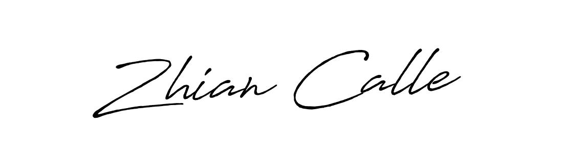 Zhian Calle stylish signature style. Best Handwritten Sign (Antro_Vectra_Bolder) for my name. Handwritten Signature Collection Ideas for my name Zhian Calle. Zhian Calle signature style 7 images and pictures png