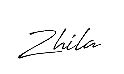Use a signature maker to create a handwritten signature online. With this signature software, you can design (Antro_Vectra_Bolder) your own signature for name Zhila. Zhila signature style 7 images and pictures png