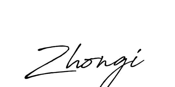 How to make Zhongi name signature. Use Antro_Vectra_Bolder style for creating short signs online. This is the latest handwritten sign. Zhongi signature style 7 images and pictures png