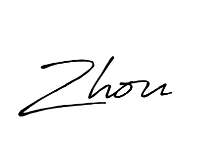 Zhou stylish signature style. Best Handwritten Sign (Antro_Vectra_Bolder) for my name. Handwritten Signature Collection Ideas for my name Zhou. Zhou signature style 7 images and pictures png