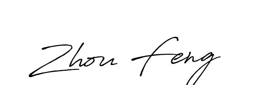 Design your own signature with our free online signature maker. With this signature software, you can create a handwritten (Antro_Vectra_Bolder) signature for name Zhou Feng. Zhou Feng signature style 7 images and pictures png