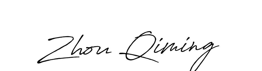 Design your own signature with our free online signature maker. With this signature software, you can create a handwritten (Antro_Vectra_Bolder) signature for name Zhou Qiming. Zhou Qiming signature style 7 images and pictures png