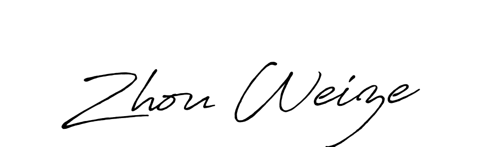 The best way (Antro_Vectra_Bolder) to make a short signature is to pick only two or three words in your name. The name Zhou Weize include a total of six letters. For converting this name. Zhou Weize signature style 7 images and pictures png