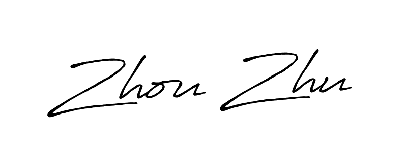 Make a beautiful signature design for name Zhou Zhu. Use this online signature maker to create a handwritten signature for free. Zhou Zhu signature style 7 images and pictures png