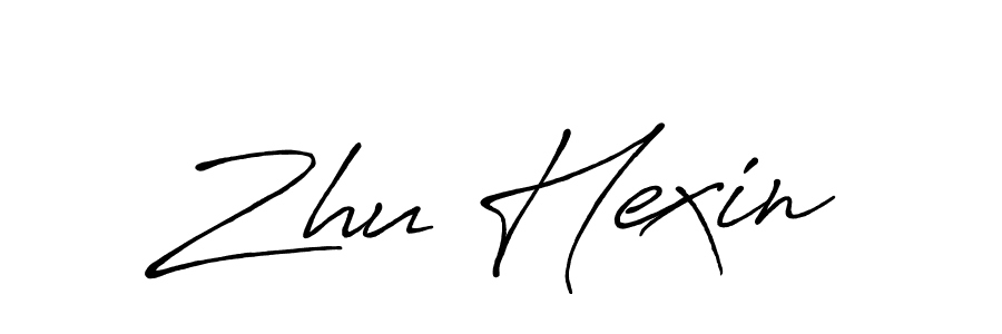 How to make Zhu Hexin signature? Antro_Vectra_Bolder is a professional autograph style. Create handwritten signature for Zhu Hexin name. Zhu Hexin signature style 7 images and pictures png