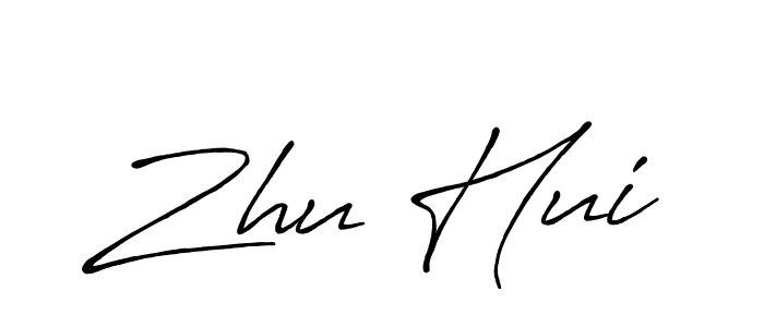 How to make Zhu Hui name signature. Use Antro_Vectra_Bolder style for creating short signs online. This is the latest handwritten sign. Zhu Hui signature style 7 images and pictures png