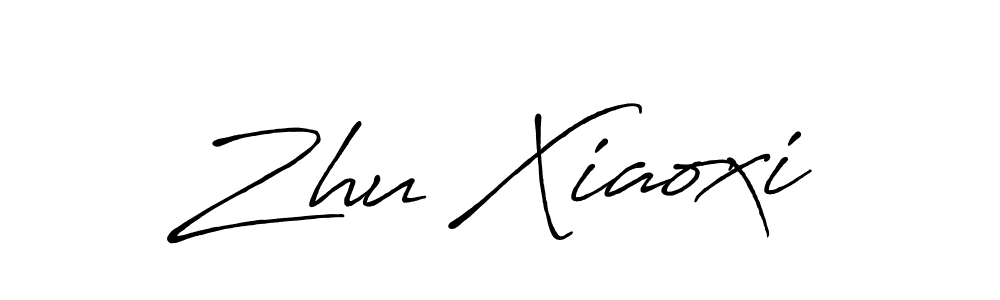 Make a beautiful signature design for name Zhu Xiaoxi. With this signature (Antro_Vectra_Bolder) style, you can create a handwritten signature for free. Zhu Xiaoxi signature style 7 images and pictures png