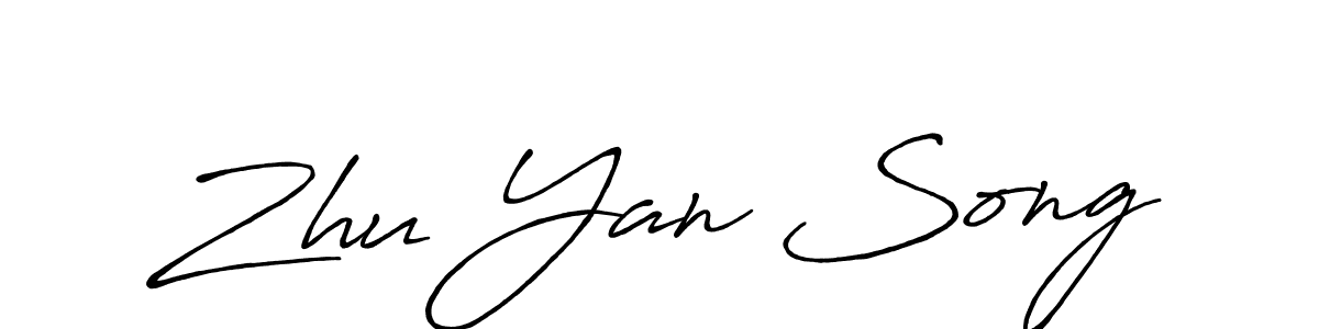 Use a signature maker to create a handwritten signature online. With this signature software, you can design (Antro_Vectra_Bolder) your own signature for name Zhu Yan Song. Zhu Yan Song signature style 7 images and pictures png