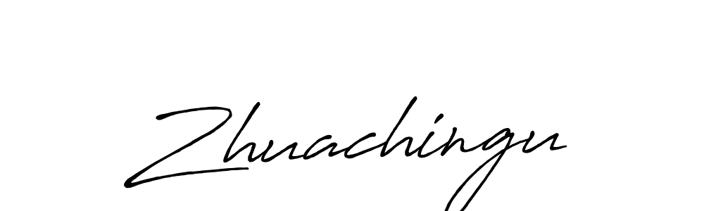 How to make Zhuachingu signature? Antro_Vectra_Bolder is a professional autograph style. Create handwritten signature for Zhuachingu name. Zhuachingu signature style 7 images and pictures png
