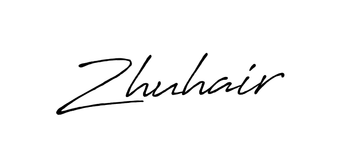 Zhuhair stylish signature style. Best Handwritten Sign (Antro_Vectra_Bolder) for my name. Handwritten Signature Collection Ideas for my name Zhuhair. Zhuhair signature style 7 images and pictures png