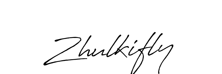 Make a beautiful signature design for name Zhulkifly. With this signature (Antro_Vectra_Bolder) style, you can create a handwritten signature for free. Zhulkifly signature style 7 images and pictures png