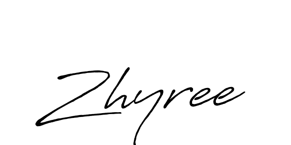 Create a beautiful signature design for name Zhyree. With this signature (Antro_Vectra_Bolder) fonts, you can make a handwritten signature for free. Zhyree signature style 7 images and pictures png