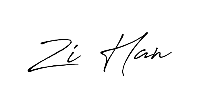 Create a beautiful signature design for name Zi  Han. With this signature (Antro_Vectra_Bolder) fonts, you can make a handwritten signature for free. Zi  Han signature style 7 images and pictures png