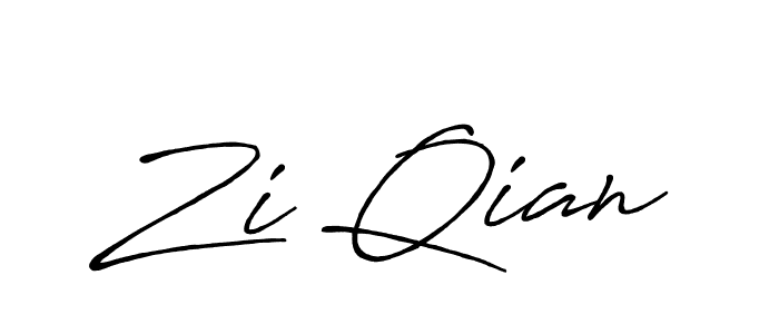 Zi Qian stylish signature style. Best Handwritten Sign (Antro_Vectra_Bolder) for my name. Handwritten Signature Collection Ideas for my name Zi Qian. Zi Qian signature style 7 images and pictures png