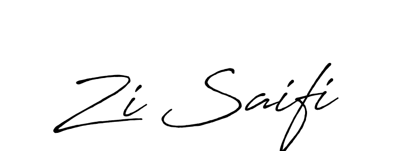 This is the best signature style for the Zi Saifi name. Also you like these signature font (Antro_Vectra_Bolder). Mix name signature. Zi Saifi signature style 7 images and pictures png