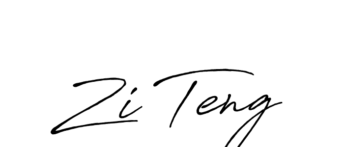Use a signature maker to create a handwritten signature online. With this signature software, you can design (Antro_Vectra_Bolder) your own signature for name Zi Teng. Zi Teng signature style 7 images and pictures png