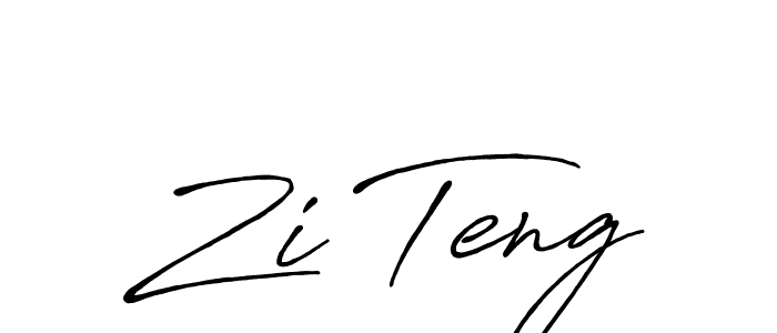 Use a signature maker to create a handwritten signature online. With this signature software, you can design (Antro_Vectra_Bolder) your own signature for name Zi Teng. Zi Teng signature style 7 images and pictures png