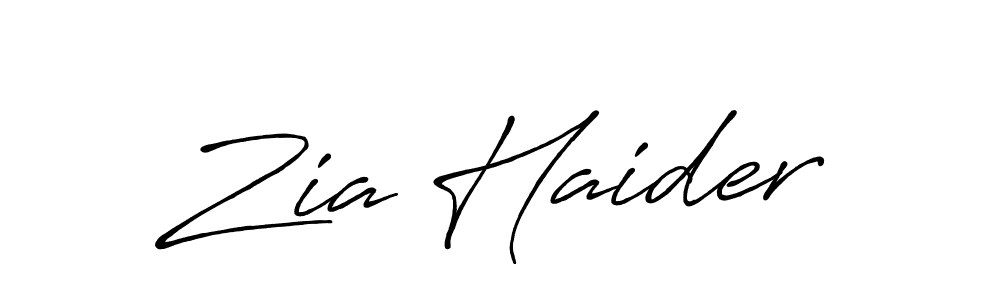 Use a signature maker to create a handwritten signature online. With this signature software, you can design (Antro_Vectra_Bolder) your own signature for name Zia Haider. Zia Haider signature style 7 images and pictures png