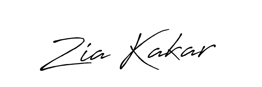 Create a beautiful signature design for name Zia Kakar. With this signature (Antro_Vectra_Bolder) fonts, you can make a handwritten signature for free. Zia Kakar signature style 7 images and pictures png