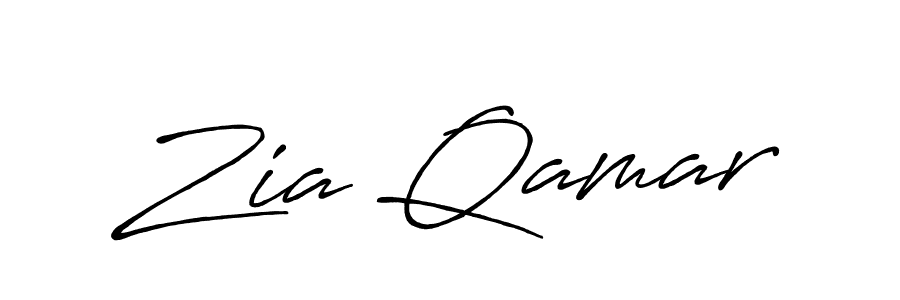 Use a signature maker to create a handwritten signature online. With this signature software, you can design (Antro_Vectra_Bolder) your own signature for name Zia Qamar. Zia Qamar signature style 7 images and pictures png