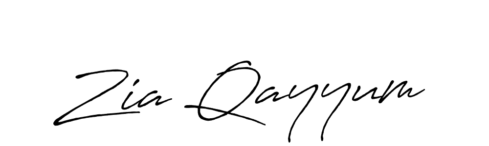 How to make Zia Qayyum name signature. Use Antro_Vectra_Bolder style for creating short signs online. This is the latest handwritten sign. Zia Qayyum signature style 7 images and pictures png