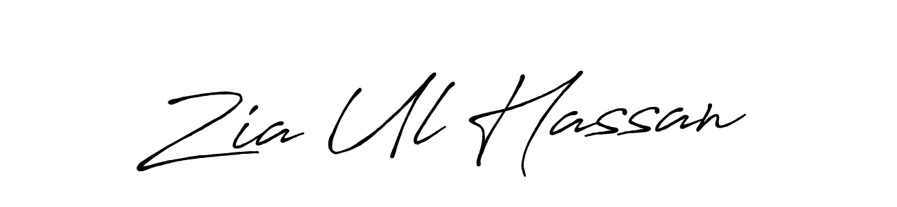 Design your own signature with our free online signature maker. With this signature software, you can create a handwritten (Antro_Vectra_Bolder) signature for name Zia Ul Hassan. Zia Ul Hassan signature style 7 images and pictures png