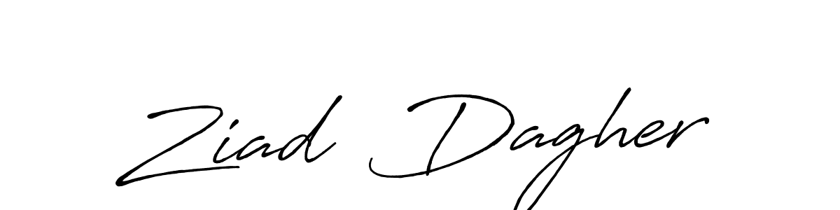 Also we have Ziad  Dagher name is the best signature style. Create professional handwritten signature collection using Antro_Vectra_Bolder autograph style. Ziad  Dagher signature style 7 images and pictures png