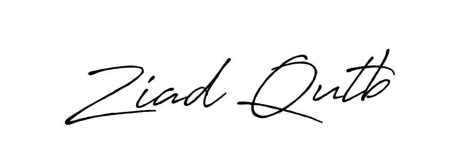 Ziad Qutb stylish signature style. Best Handwritten Sign (Antro_Vectra_Bolder) for my name. Handwritten Signature Collection Ideas for my name Ziad Qutb. Ziad Qutb signature style 7 images and pictures png