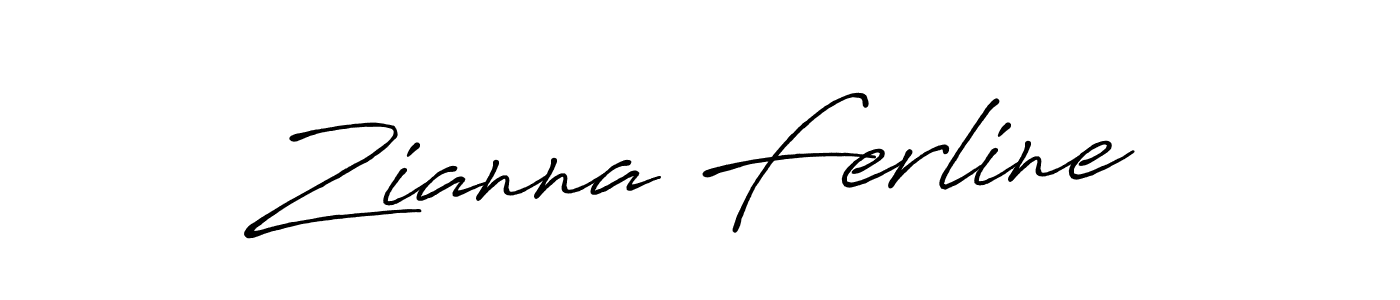 Make a short Zianna Ferline signature style. Manage your documents anywhere anytime using Antro_Vectra_Bolder. Create and add eSignatures, submit forms, share and send files easily. Zianna Ferline signature style 7 images and pictures png