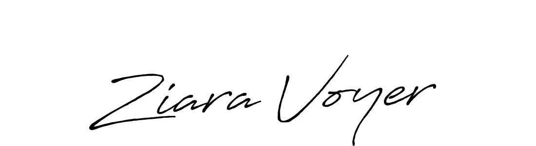 How to make Ziara Voyer name signature. Use Antro_Vectra_Bolder style for creating short signs online. This is the latest handwritten sign. Ziara Voyer signature style 7 images and pictures png