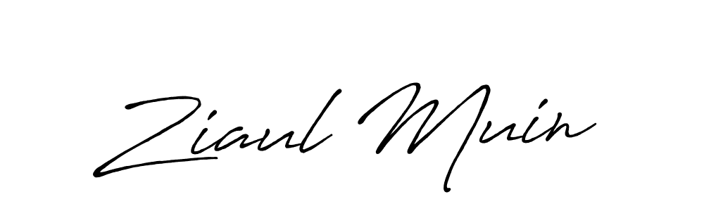 Create a beautiful signature design for name Ziaul Muin. With this signature (Antro_Vectra_Bolder) fonts, you can make a handwritten signature for free. Ziaul Muin signature style 7 images and pictures png