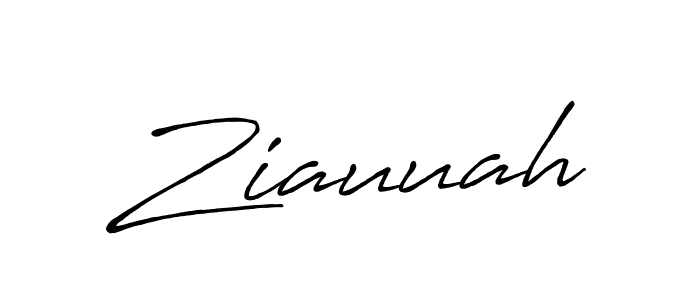 Design your own signature with our free online signature maker. With this signature software, you can create a handwritten (Antro_Vectra_Bolder) signature for name Ziauuah. Ziauuah signature style 7 images and pictures png