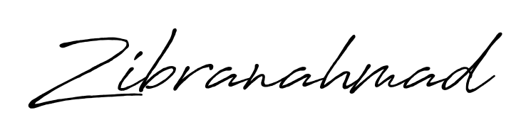 Practice writing Zibranahmad with the flow of Antro_Vectra_Bolder lettering. A fantastic source of inspiration for developing your personal signature style. Zibranahmad signature style 7 images and pictures png
