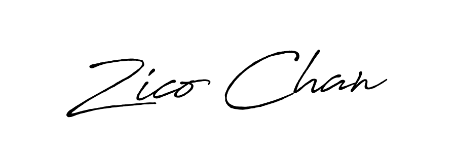 How to make Zico Chan signature? Antro_Vectra_Bolder is a professional autograph style. Create handwritten signature for Zico Chan name. Zico Chan signature style 7 images and pictures png