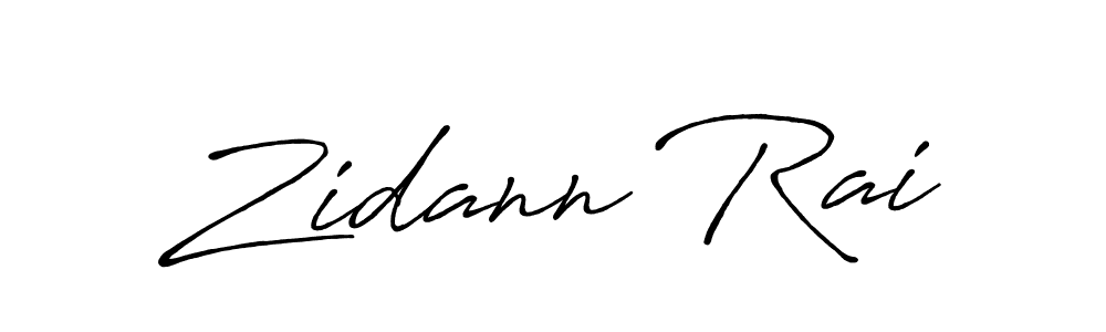 Make a beautiful signature design for name Zidann Rai. With this signature (Antro_Vectra_Bolder) style, you can create a handwritten signature for free. Zidann Rai signature style 7 images and pictures png