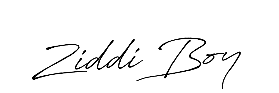 Design your own signature with our free online signature maker. With this signature software, you can create a handwritten (Antro_Vectra_Bolder) signature for name Ziddi Boy. Ziddi Boy signature style 7 images and pictures png