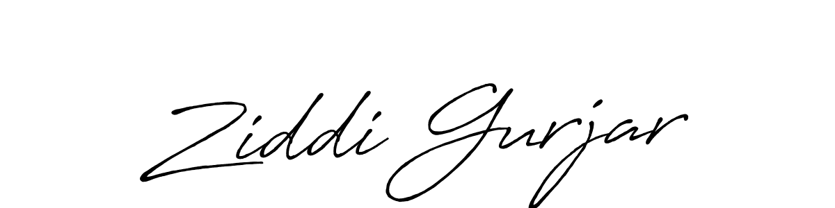 Use a signature maker to create a handwritten signature online. With this signature software, you can design (Antro_Vectra_Bolder) your own signature for name Ziddi Gurjar. Ziddi Gurjar signature style 7 images and pictures png
